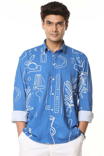 Jodhpur Sketch | Luxury Popcorn Material I Men Shirt