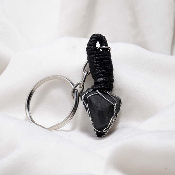 Black Agate Keyring