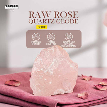 Raw Rose Quartz Geode