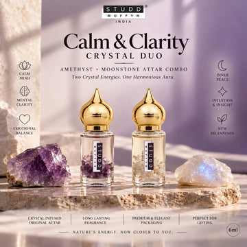 Calm & Clarity Crystal Duo – Amethyst + Moonstone Attar Combo