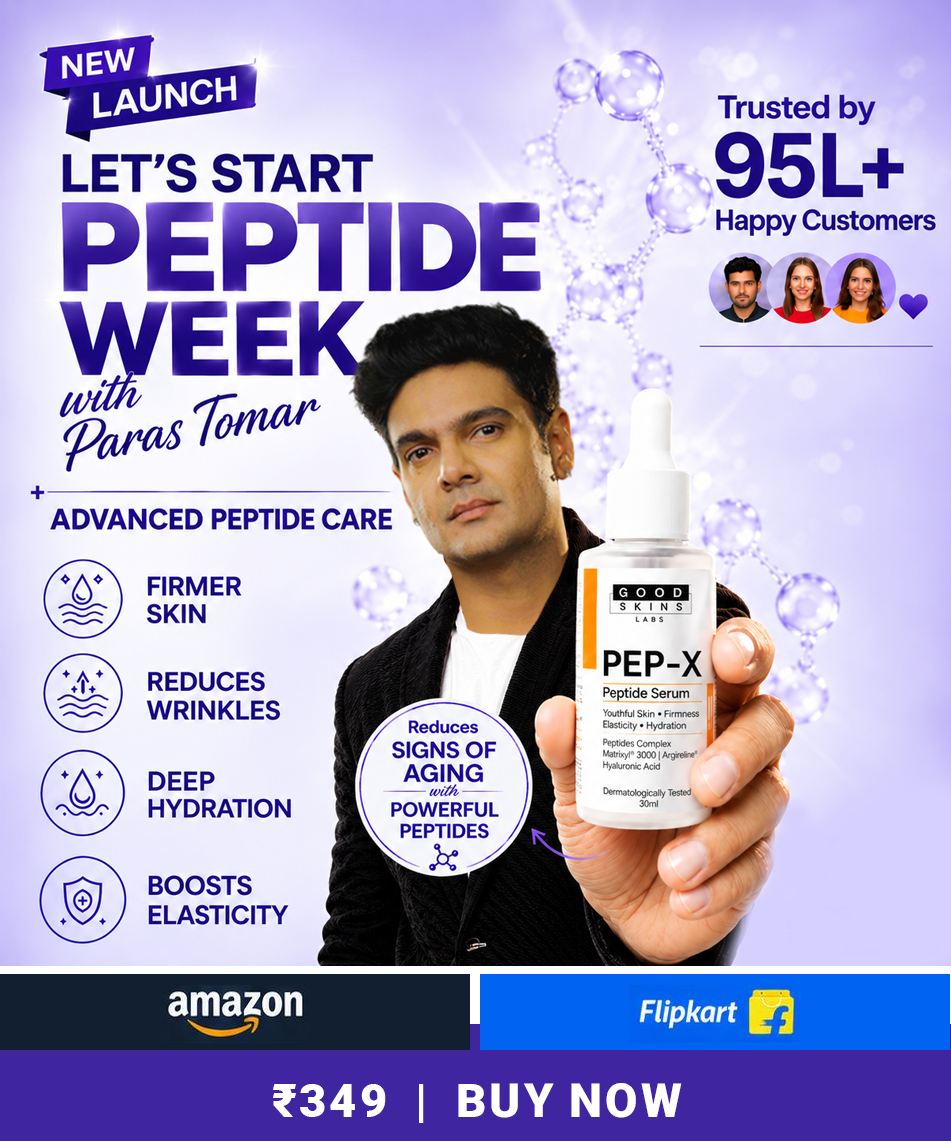 New launch — Peptide Week with Paras Tomar — PEP-X advanced peptide care, ₹349. Buy now.