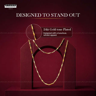 Golden Rice Chain - 24K Gold Tone Plated