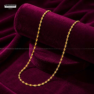Golden Twisted Chain - 24K Gold Tone Plated