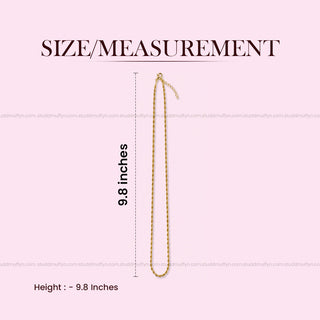 Golden Twisted Chain - 24K Gold Tone Plated
