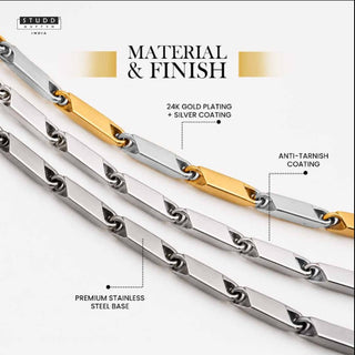 Gold and Silver Rice Chain 3MM
