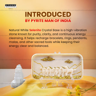7 Horses Vastu Shakti Selenite Plate