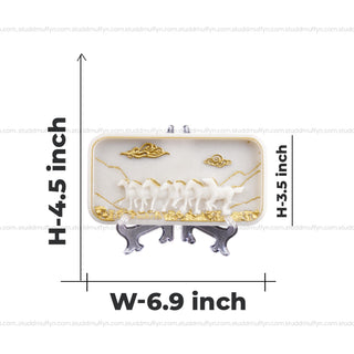 7 Horses Vastu Shakti Selenite Plate