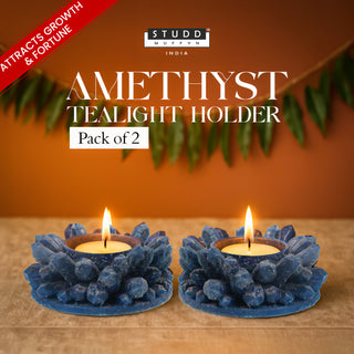 Amethyst Tealight Holder I Pack of 2