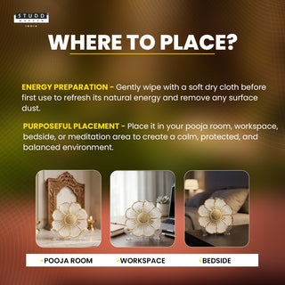 Ashta Petal Selenite Plate