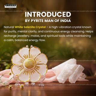 Ashta Petal Selenite Plate