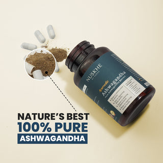Nuskhe by Paras Ayurvedic Ashwagandha Pure Ext for Men and Women -60 Veg Capsules