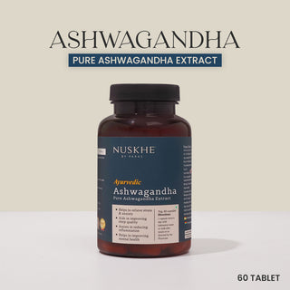 Nuskhe by Paras Ayurvedic Ashwagandha Pure Ext for Men and Women -60 Veg Capsules