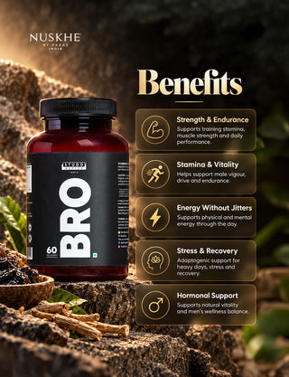 Shilajit x Ashwagandha Complex | BRO! 60 Capsules for Men