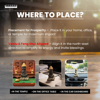 Baby Buddha on Pyrite Geode I Miniature Series