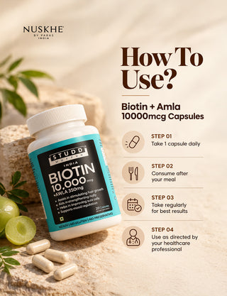 Biotin + Amla 10000mcg Capsules ( 20 Capsules )