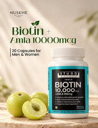 Biotin + Amla 10000mcg Capsules ( 20 Capsules )