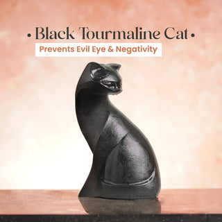 Black Tourmaline Cat