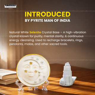 Celestial Moon Aura Selenite Plate