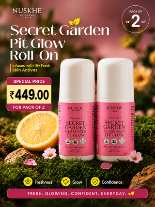 Secret Garden Glass Skin Pit Glow Roll-On Deo [ Pack of 2 ]