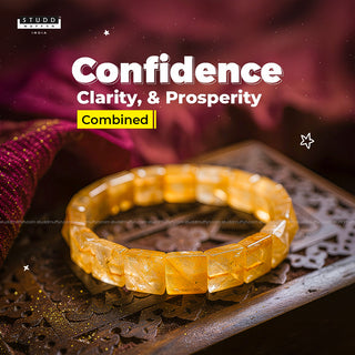 Citrine Square Pyramid Bracelet