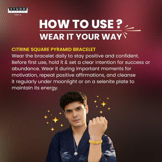 Citrine Square Pyramid Bracelet