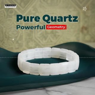 Clear Quartz Square Pyramid Bracelet