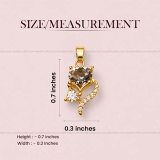 Wisdom Fox Pendant - 24K Gold Plated [ With Velore Snake Chain]