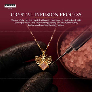 FreeFlow Butterfly Crystal Pendant – 24K Gold Tone Plated