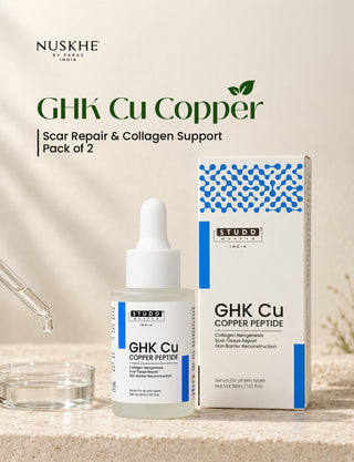 GHK Cu Copper Peptide Serum | Scar Repair & Collagen Support  [ Pack of 2 ]