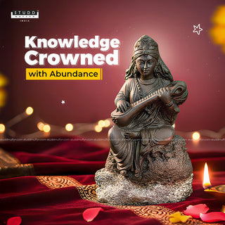 Goddess Saraswati on Pyrite Geode I Miniature Series