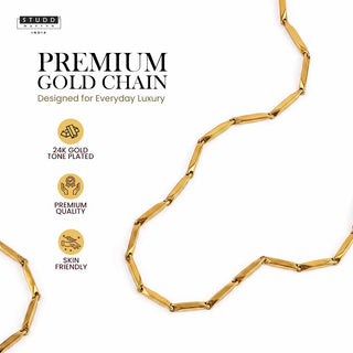 Golden Rice Chain - 24K Gold Tone Plated [ Pack of 2 ]