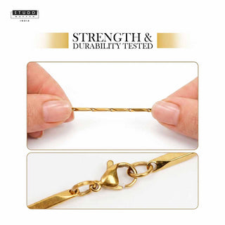 Golden Rice Chain - 24K Gold Tone Plated [ Pack of 2 ]