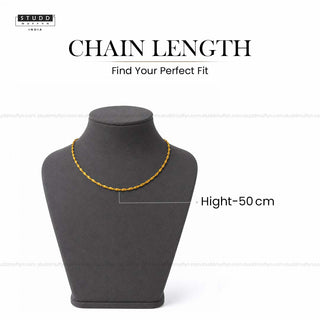 Golden Twisted Chain - 24K Gold Tone Plated
