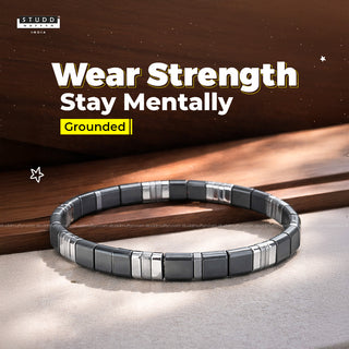 Gun Metal Grey Hematite Sleek Bracelet