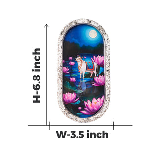 Kamdhenu Lotus Pyrite Chips Plate [Capsule Shape]