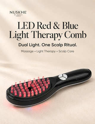 LED Red & Blue Light Therapy Comb for Hair Growth – Scalp Massage Brush