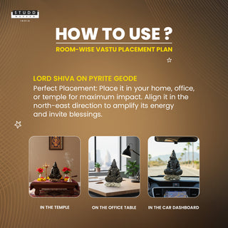 Lord Shiva on Pyrite Geode I Miniature Series