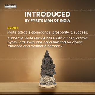 Lord Shiva on Pyrite Geode I Miniature Series