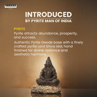 Lord Shiva on Pyrite Geode I Miniature Series