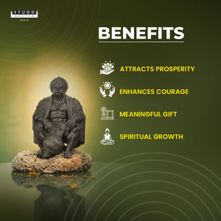 Lord Hanumana on Pyrite Geode I Miniature Series