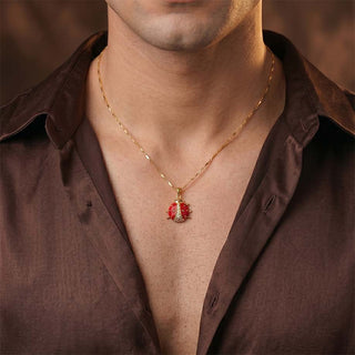 Lucky Ladybug Pendant - 24k Gold Tone Plated