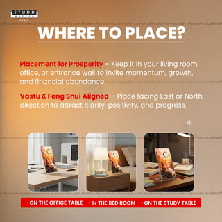 Vanara In Dhyan Pyrite Crystal Table Clock