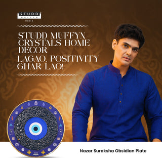 Studd Muffyn Nazar Suraksha Obsidian Plate