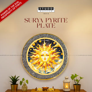 Surya Pyrite Plate by Studd Muffyn [Round Shape]