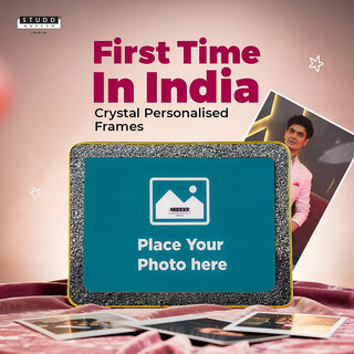 Personalised Crystal Photo Frame [Richie Rich-Pyrite & Obsidian]