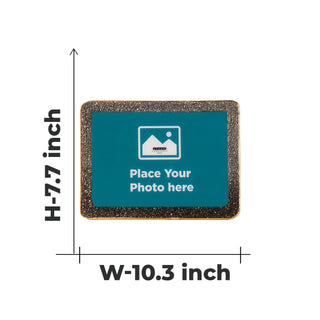 Personalised Crystal Photo Frame [Richie Rich-Pyrite & Obsidian]