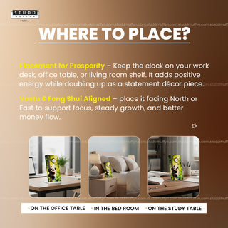 Pyrite Panda Table Clock