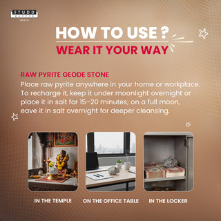 Raw Pyrite Geode Stone [ 30-50gms ]