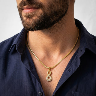 Revival Venom Loop Pendant - 24K Gold Toned