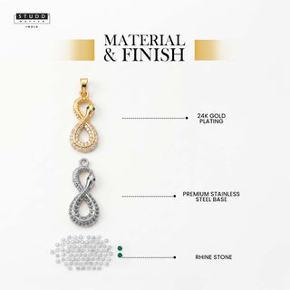 Revival Venom Loop Pyrite Pendant – 24K Gold Tone Plated [With Chain]